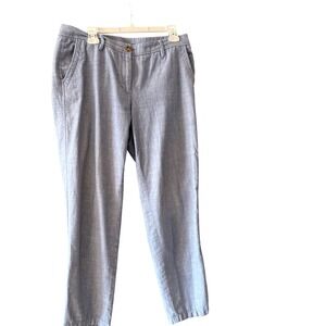 Talbots Womens Blue 100% Cotton Relaxed Fit Chino Pants Size 8